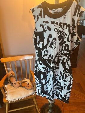 Cheap Monday Black and White Graphic Mini Dress